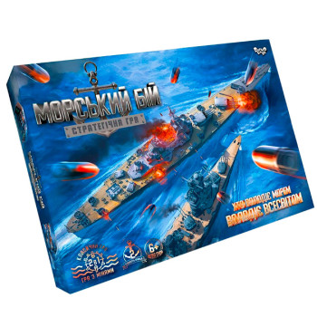 Игра настольная Danko Toys "Морской бой", увлекательная игра с фишками CD02