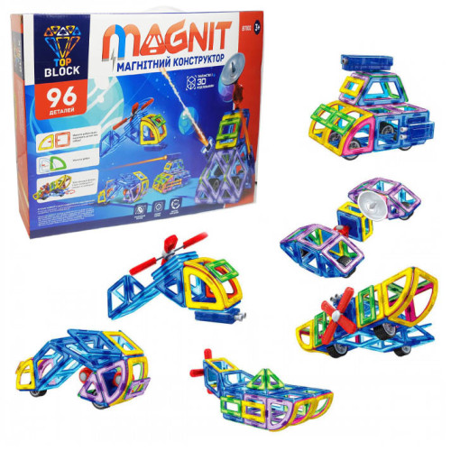 Магнитный конструктор Magnit Транспорт 96 деталей TL002