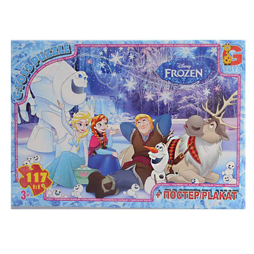 Пазлы "Frozen" G-Toys, детские пазлы с героями мультика, пазлы на 117 элементов, игровой набор (RP017) Пазлы "Frozen" G-Toys, детские пазлы с героями мультика, пазлы на 117 элементов, игровой набор (RP017)