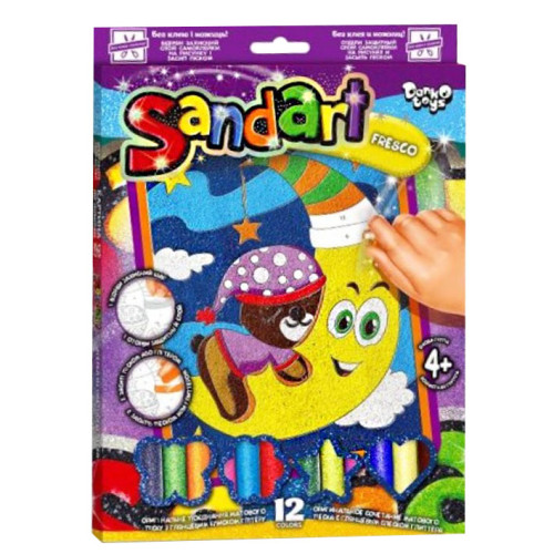 Игра Фреска "Sand Art" Danko Toys, набор для творчества, картина из песка, фреска цветная (ER02-01)