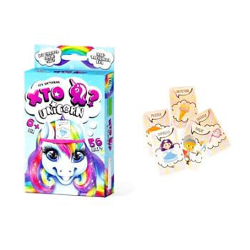 Настольная игра Danko Toys "КТО Я?" Unicorn,  игра-викторина (укр), настольные игры, игра отгадай кто я