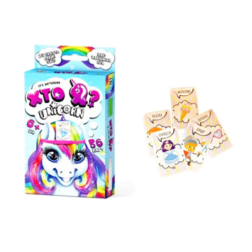 Настольная игра Danko Toys "КТО Я?" Unicorn,  игра-викторина (укр), настольные игры, игра отгадай кто я