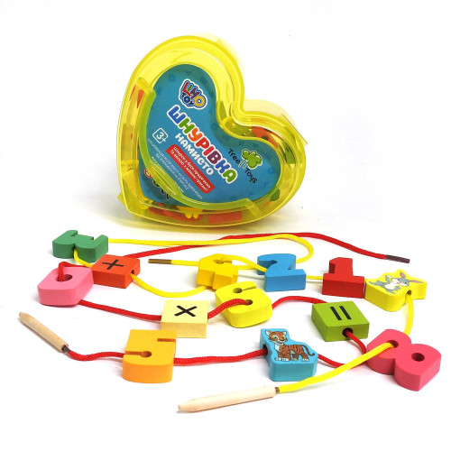 Шнуровка "Сердце желтое" Limo Toy, деревянная игра, игра шнурок с бусинами, развивающая игра (0344) Шнуровка "Сердце желтое" Limo Toy, деревянная игра, игра шнурок с бусинами, развивающая игра (0344)