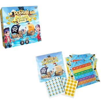 Игра настольная Danko Toys "Морской бой", стратегическая игра, игра в пиратов (AD03)