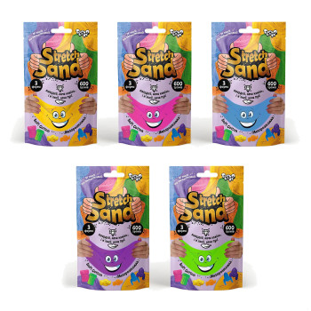 Кинетический песок "Stretch sand", пакет 600г "Danko Toys" LM04-01 U