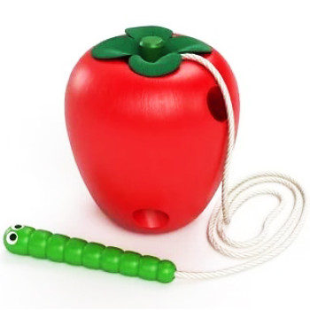 Шнурівка Star Toys Яблуко дерев'яна гра MD0494
