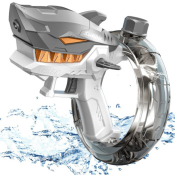 Водный пистолет на аккумуляторе Акула, резервуар для воды, USB зарядка, пистолет игрушка, детский пистолет, игрушка для мальчика DM053