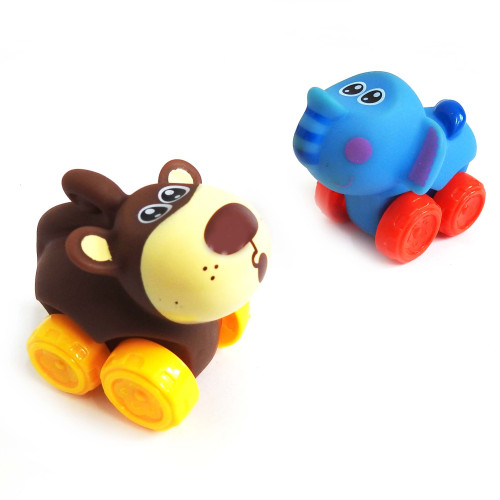 Набор машинок VinylToys Обезьянка и Слоник 057