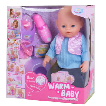 Пупс игрушечный для девочек Warm Baby, кукла мультифункциональная пупс детский (NB058)