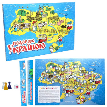 Настольная игра Danko Toys "Подорож Україною", игра-бродилка,  веселая игра, игра настольная (FC59)