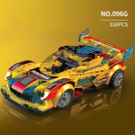 Конструктор "Cars Building Blocks" Гоночный автомобиль, 316 деталей, наклейки NJ096G