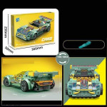 Конструктор "Cars Building Blocks" Гоночный автомобиль, 298 деталей, наклейки MW096K