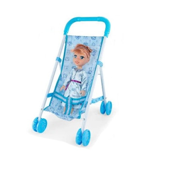 Игрушечная Коляска с куклой, 2 вида, куколка 35 см, металлическая основа HY1032 A