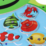 Деревянная игра рыбалка "Котик", игрушка рыбалка, рыбалка для детей, развивающая игра (MD1034)