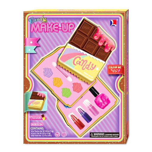 Набор косметики для девочек Candy, косметика игрушечная, тени, заколки, лак для ногтей (RR10416)