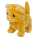 Мягкий игрушечный Котик, любимец, 3 вида, ходит, звуки, на батарейках, двигает хвостиком, аксессуары, наклейки, поводок, в чемодане CP1087