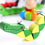 Деревянная игрушка MD1194 Крокодил желто-зеленый Деревянная игрушка MD1194 Крокодил желто-зеленый