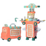 Игровая кухня Автобус-чемодан, с продуктами и посудкой, 11к05