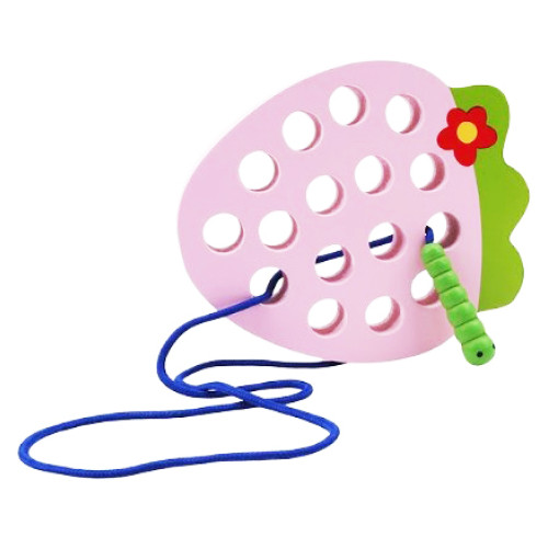 Шнурівка Tree Toys Полуничка дерев'яна гра MD1228