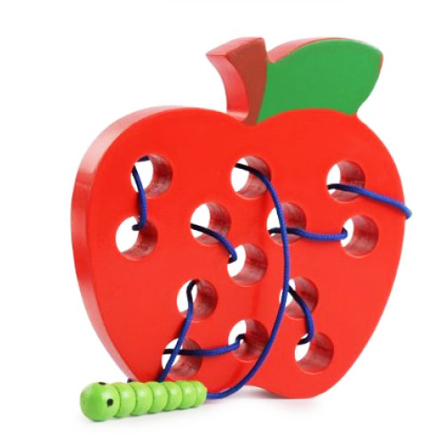 Шнурівка Tree Toys Яблочко дерев'яна гра MD1228