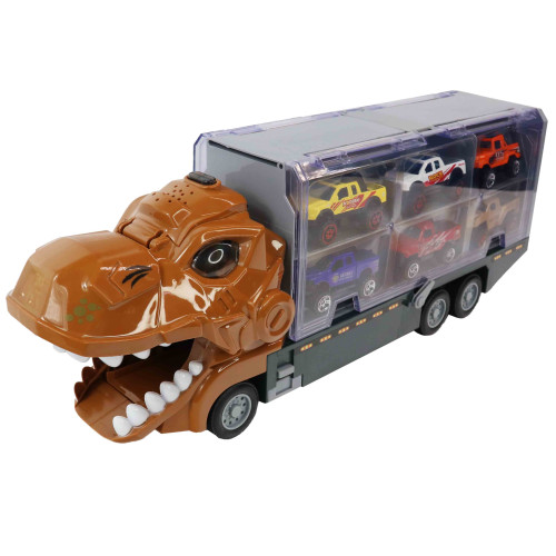 Набор машин "Dino Truck" звук, подсветка, 6 металлопластиковых машин, 6 динозавров, трейлер GP1236 AB Набор машин "Dino Truck" звук, подсветка, 6 металлопластиковых машин, 6 динозавров, трейлер GP1236 AB