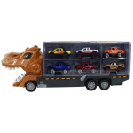 Набор машин "Dino Truck" звук, подсветка, 6 металлопластиковых машин, 6 динозавров, трейлер GP1236 AB Набор машин "Dino Truck" звук, подсветка, 6 металлопластиковых машин, 6 динозавров, трейлер GP1236 AB