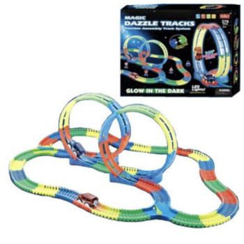 Гибкий светящийся Трек Magic Tracks с машинкой, 278 деталей G127