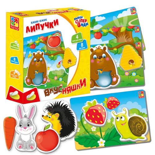 Настольная игра Vladi Toys "Смаколики", игра с липучками, картон, укр. JH1302-22
