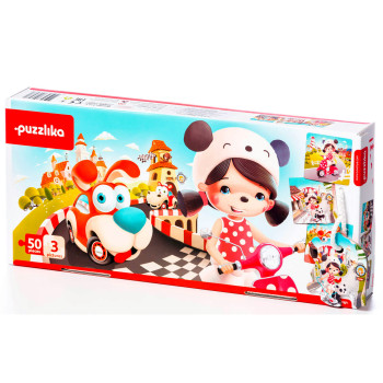 Пазлы Puzzlika 3 в 1 Счастливые истории, картон 13081