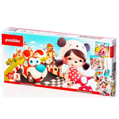 Пазлы Puzzlika 3 в 1 Счастливые истории, картон 13081 Пазлы Puzzlika 3 в 1 Счастливые истории, картон 13081