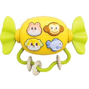 Брязкальце музичне "WToys", 3 види, українська мова, казки, пісні, віршики, гумові прорізувачі, намистинки XD14929