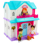 Игрушечный Кукольный Домик, подсветка, звук домофона, игровые фигурки персонажей, собачка, мебель TD16900 Игрушечный Кукольный Домик, подсветка, звук домофона, игровые фигурки персонажей, собачка, мебель TD16900