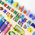 Навчальна дощечка Tree Toys, Геометричний сортер із цифрами, магнітною рибалкою та літерами українського алфавіту GN1695 Навчальна дощечка Tree Toys, Геометричний сортер із цифрами, магнітною рибалкою та літерами українського алфавіту GN1695
