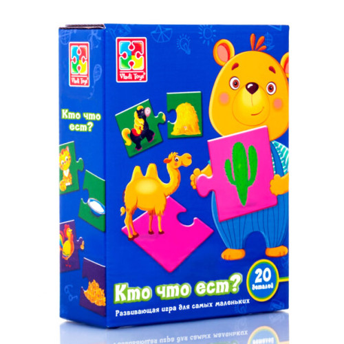 Развивающая игра Vladi Toys Кто что ест? Пазлы, рус 1804-03