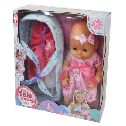 Пупс функциональный Yale Baby с сумкой-переноской и аксессуарами FD1811 I