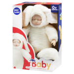 Пупс зайка Baby Sunki м'якотілий, сплячий, звук, білий Т1824 Пупс зайка Baby Sunki м'якотілий, сплячий, звук, білий Т1824