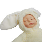 Пупс зайка Baby Sunki м'якотілий, сплячий, звук, білий Т1824 Пупс зайка Baby Sunki м'якотілий, сплячий, звук, білий Т1824