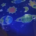 Дитячий музичний нічник, проекція, колискові, кумедні мелодії, космос, планети GH1833 В 
