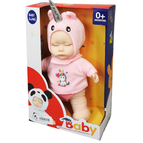 Пупс-сплюшка Baby Sunki Единорог, мягкотелый, звук DS1845