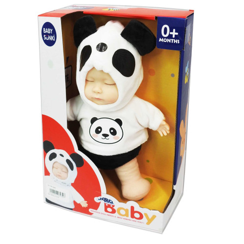 Пупс-сплюшка Baby Sunki Панда, мягкотелый, звук DS1845