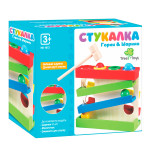 Стучалка Tree Toys деревянная игрушка горка с шариками и молоточком TN1872