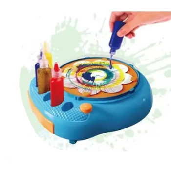 Набор для рисования Paint Spin, 2 вида, вращающаяся электрическая машинка, 7 цветов красок, основы для рисования, 2 карандаша пастельных RT 188