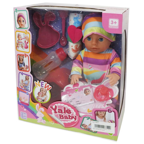 Пупс многофункциональный Yale Baby в радужном костюме 30см FD1935 F