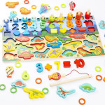 Дерев'яна дошка Tree Toys 6в1 Dino-2 з риболовлею, цифрами і фігурами динозаврів на дошці LT1947 Дерев'яна дошка Tree Toys 6в1 Dino-2 з риболовлею, цифрами і фігурами динозаврів на дошці LT1947