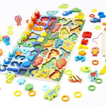 Дерев'яна дошка Tree Toys 6в1 Dino-2 з риболовлею, цифрами і фігурами динозаврів на дошці LT1947 Дерев'яна дошка Tree Toys 6в1 Dino-2 з риболовлею, цифрами і фігурами динозаврів на дошці LT1947