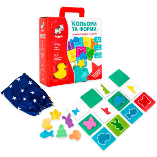 Настільна гра у мішечку Vladi Toys Кольори та форми, 20 елементів, картон JH2001-1