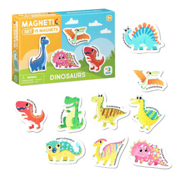 Набор магнитов "Динозаврики" DoDo Toys, развивающая игра, обучающая игра, 15 магнитов (KD200257)