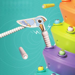 Магнитная игра Поймай червячка, звуковые эффекты, 3 подвижных яруса FW20103