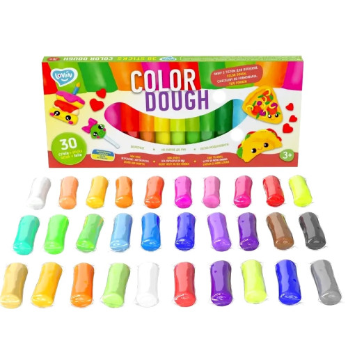 Тісто для ліплення Color Dough 30 кольорів TM Lovin (CF) Тісто для ліплення Color Dough 30 кольорів TM Lovin (CF)