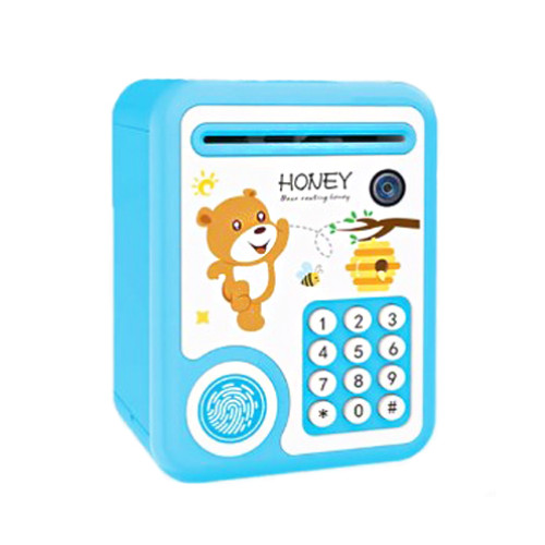 Игрушечный Сейф-копилка Honey, сейф с кодовым замком, копилка звуковая голубая (FV203)